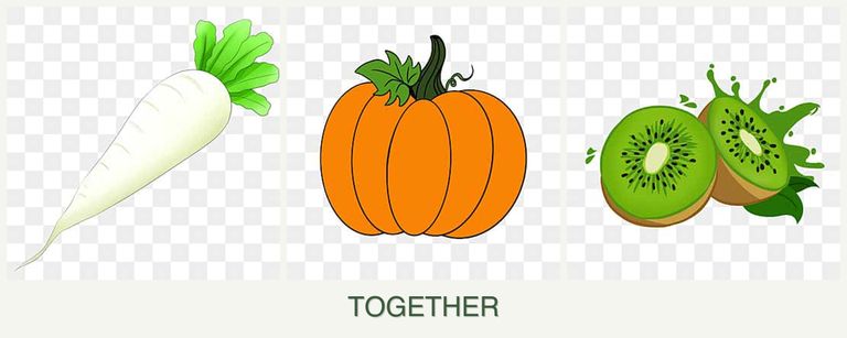 Can you plant radishes, pumpkin and kiwi together?