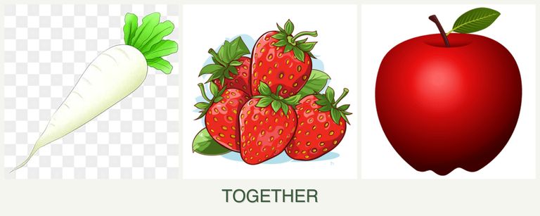 Can you plant radishes, strawberries and apples together?