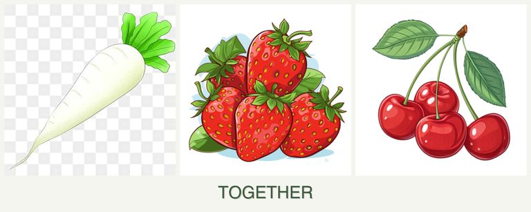Can you plant radishes, strawberries and cherries together?