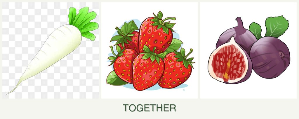 Can you plant radishes, strawberries and figs together?