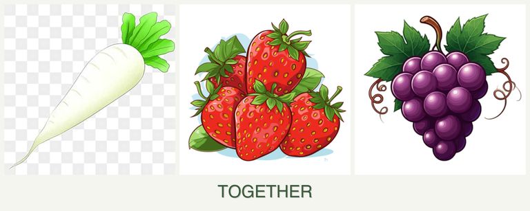 Can you plant radishes, strawberries and grapes together?