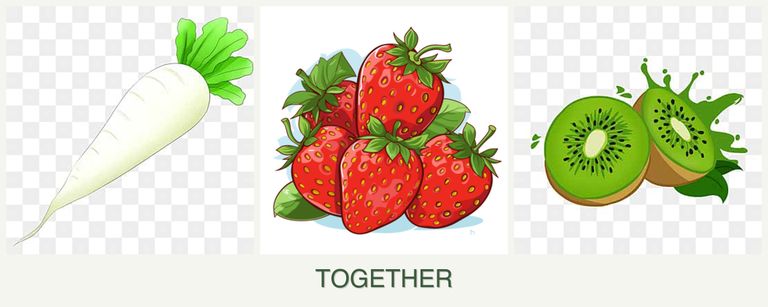 Can you plant radishes, strawberries and kiwi together?