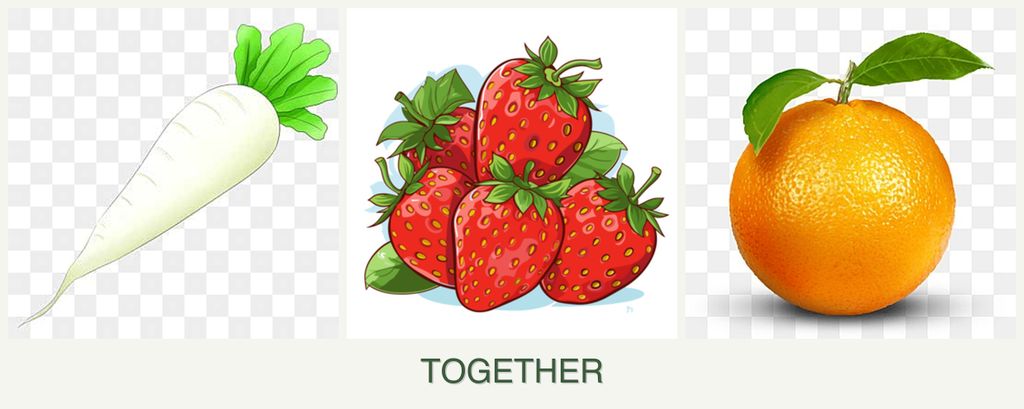 Can you plant radishes, strawberries and oranges together?