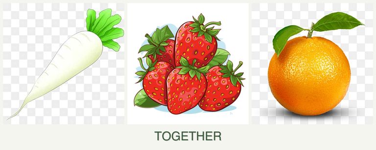 Can you plant radishes, strawberries and oranges together?