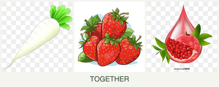 Can you plant radishes, strawberries and pomegranates together?