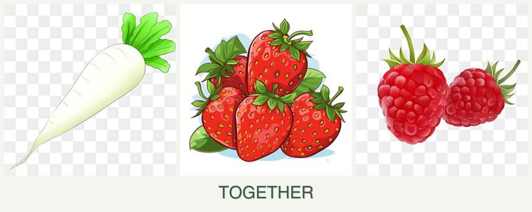 Can you plant radishes, strawberries and raspberries together?