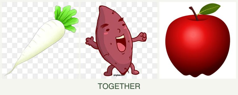 Can you plant radishes, sweet potatoes and apples together?