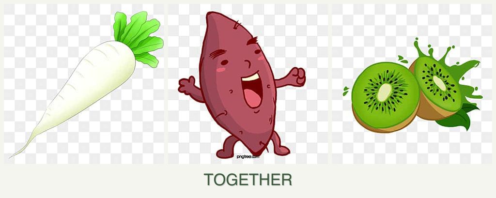 Can you plant radishes, sweet potatoes and kiwi together?