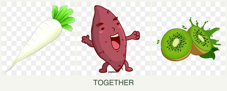 Can you plant radishes, sweet potatoes and kiwi together?