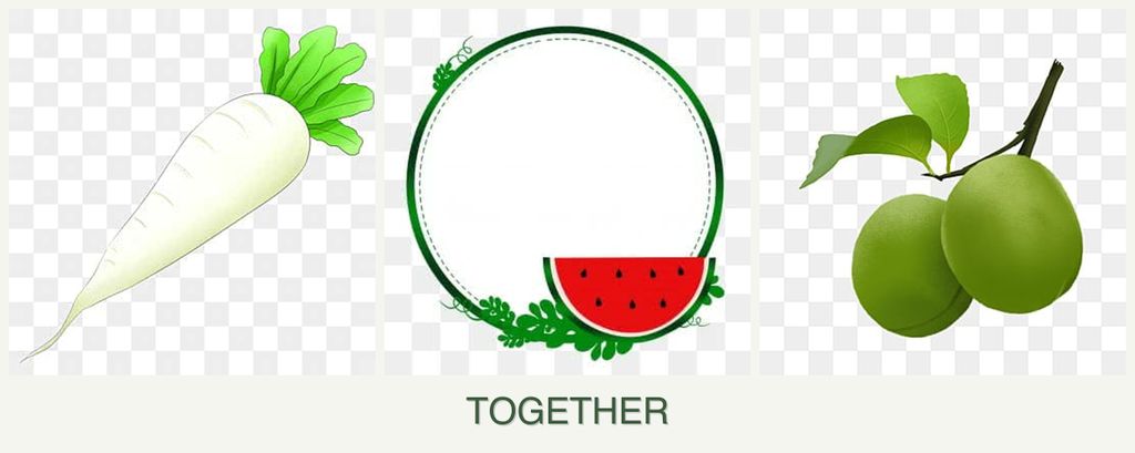 Can you plant radishes, watermelons and plums together?