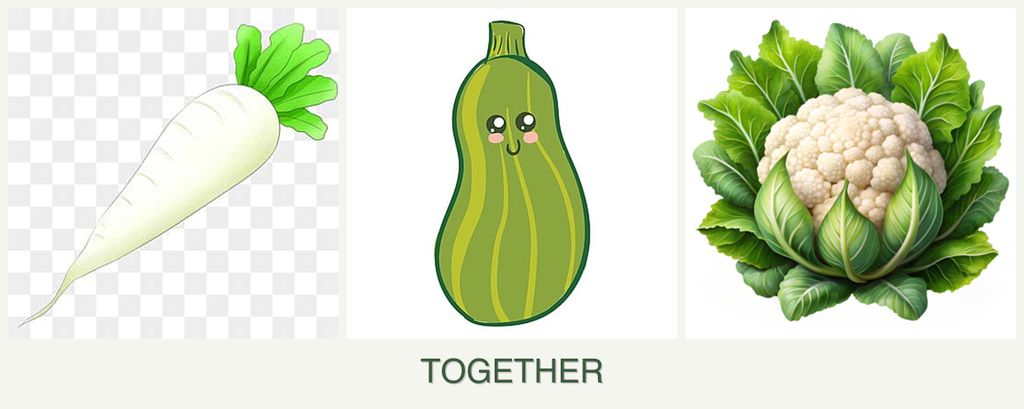 Can you plant radishes, zucchini and cauliflower together?