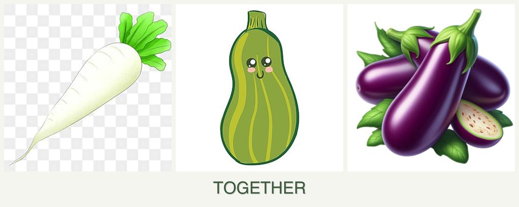 Can you plant radishes, zucchini and eggplant together?
