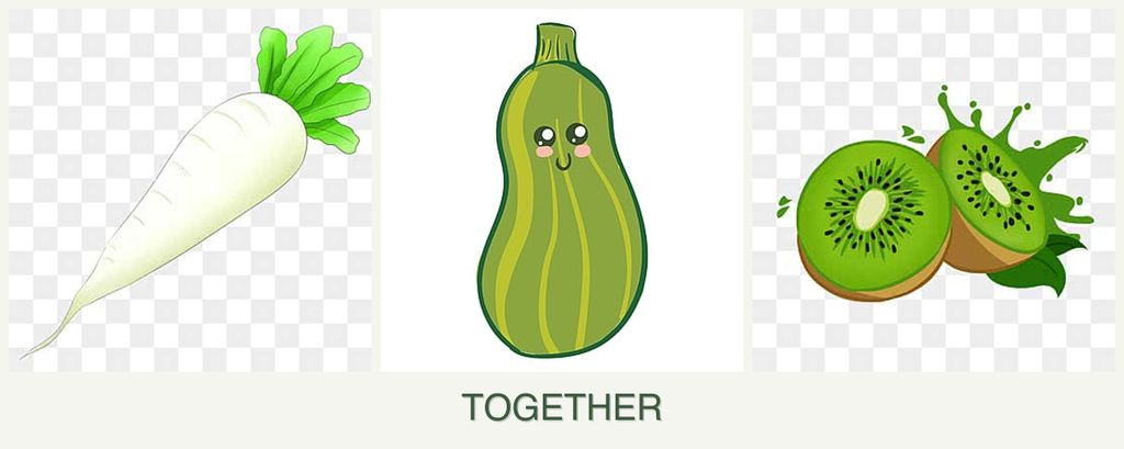 Can you plant radishes, zucchini and kiwi together?