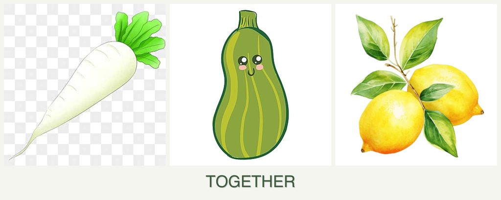 Can you plant radishes, zucchini and lemons together?