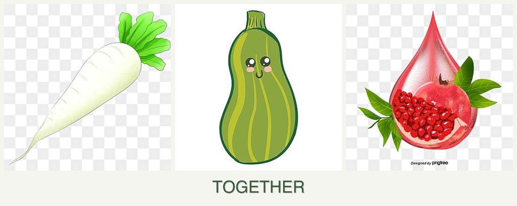 Can you plant radishes, zucchini and pomegranates together?