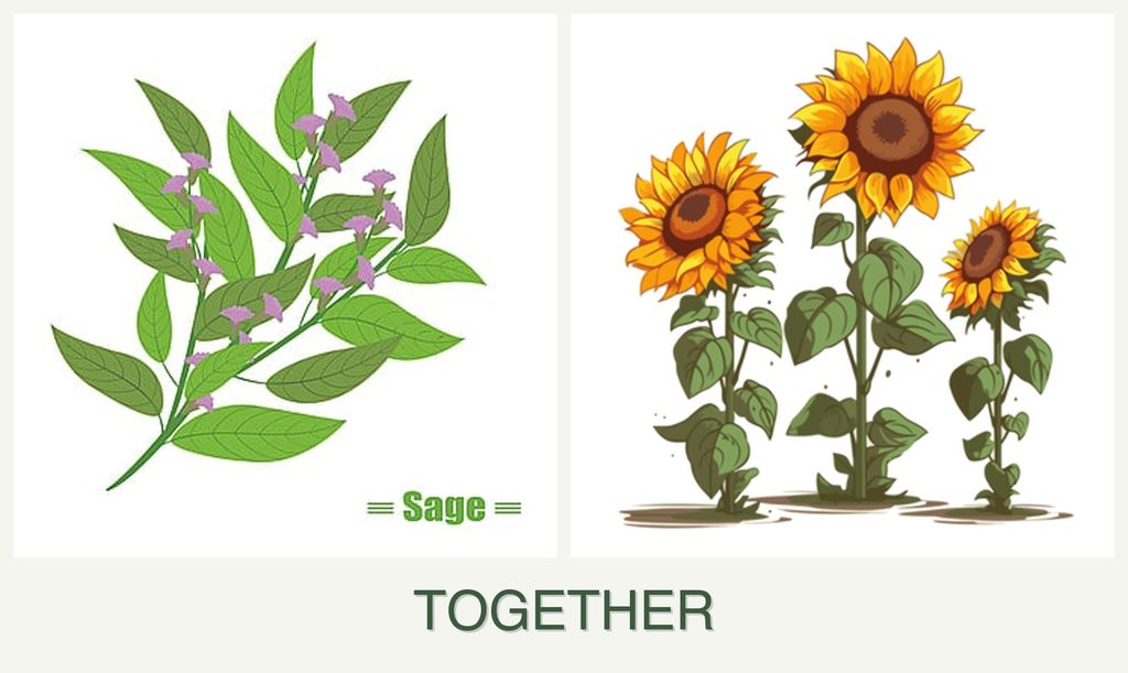 Can you plant sage and sunflowers together?