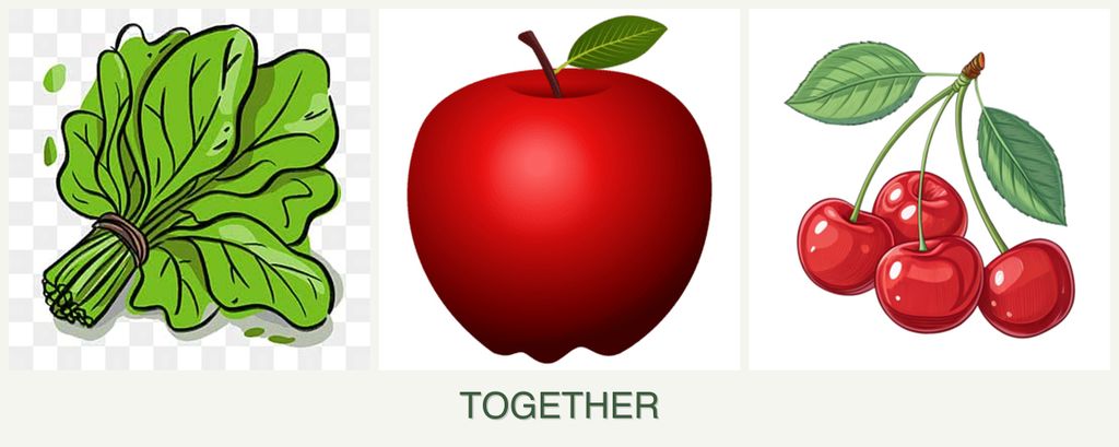 Can you plant spinach, apples and cherries together?