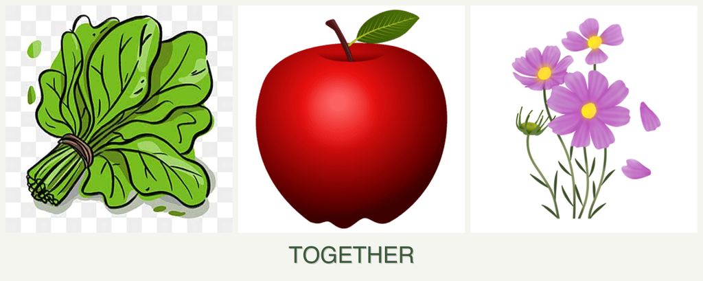 Can you plant spinach, apples and cosmos together?