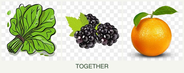 Can you plant spinach, blackberries and oranges together?