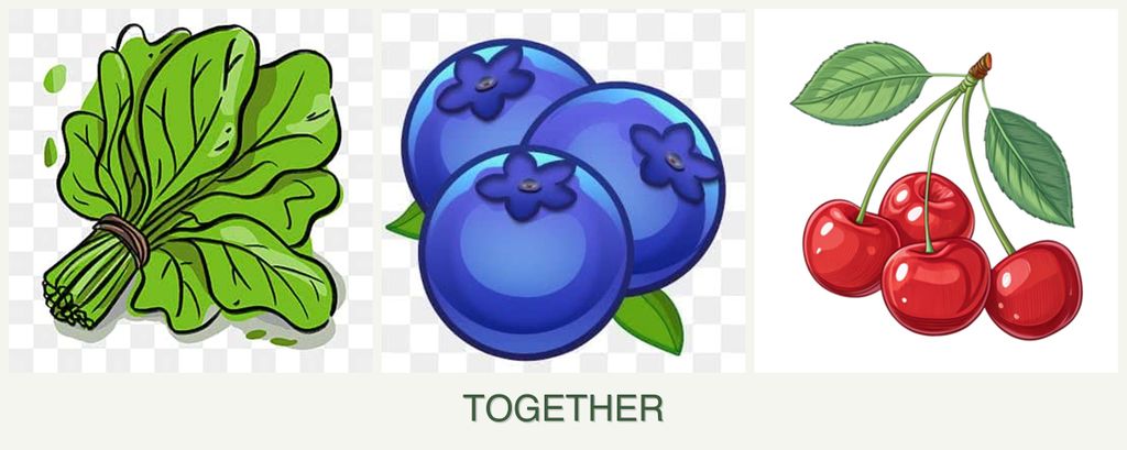 Can you plant spinach, blueberries and cherries together?