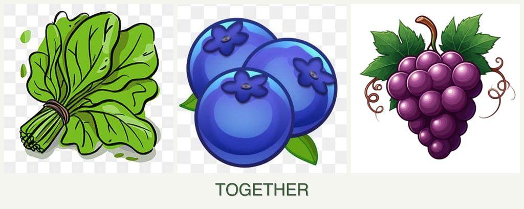 Can you plant spinach, blueberries and grapes together?