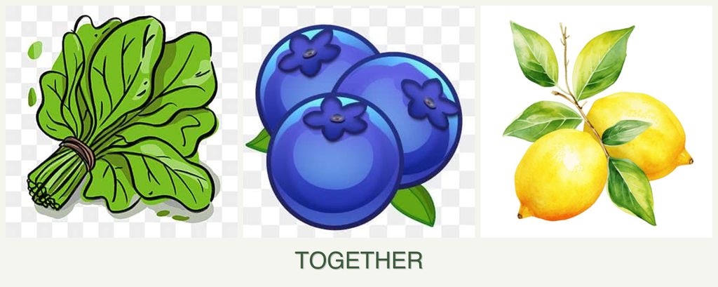 Can you plant spinach, blueberries and lemons together?