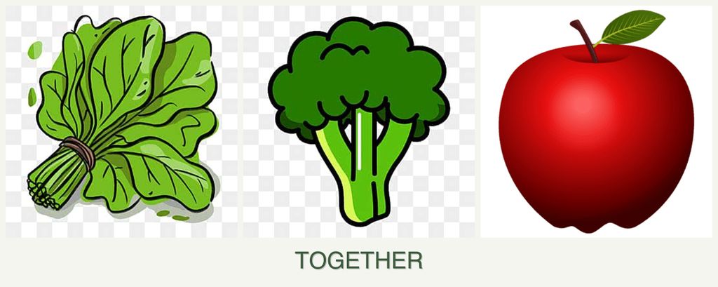 Can you plant spinach, broccoli and apples together?