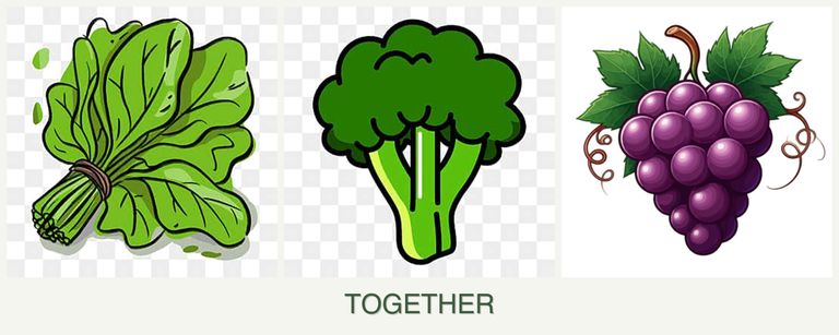Can you plant spinach, broccoli and grapes together?