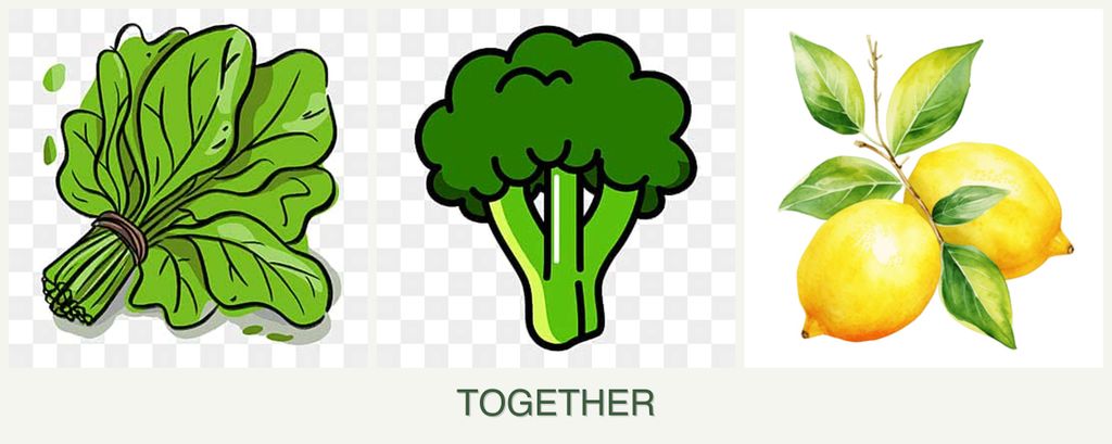 Can you plant spinach, broccoli and lemons together?