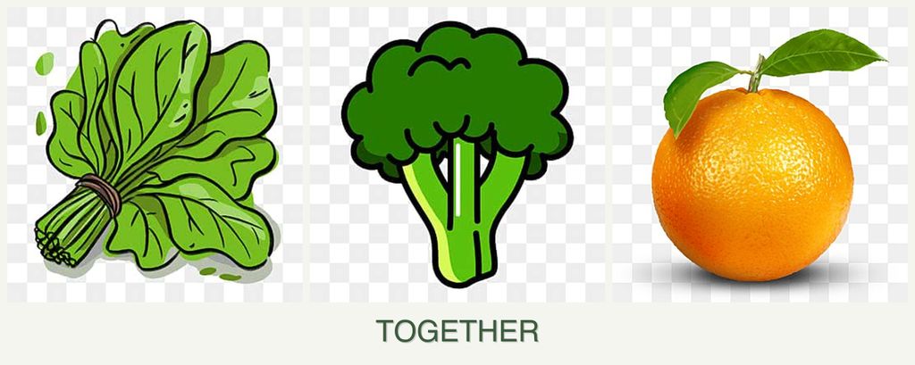 Can you plant spinach, broccoli and oranges together?