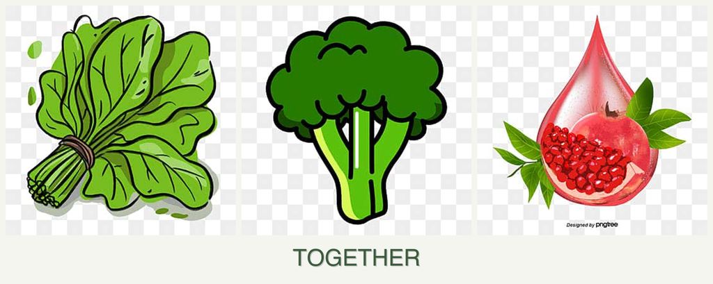 Can you plant spinach, broccoli and pomegranates together?