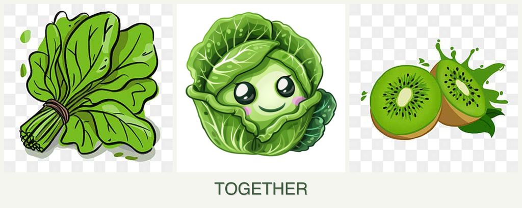 Can you plant spinach, cabbage and kiwi together?