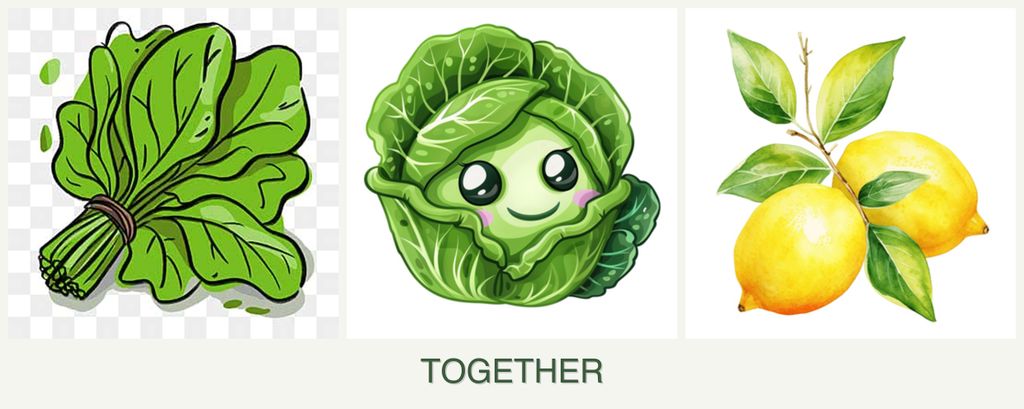 Can you plant spinach, cabbage and lemons together?