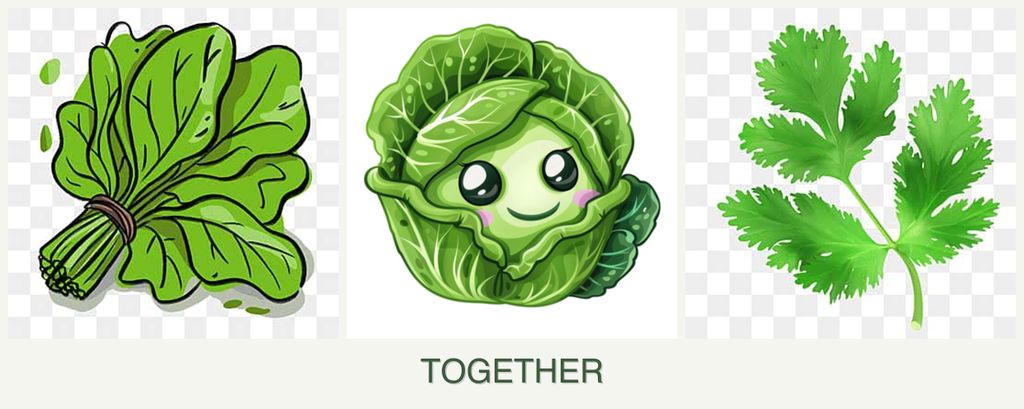 Can you plant spinach, cabbage and parsley together?