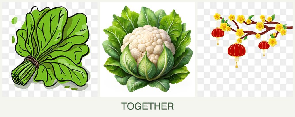 Can you plant spinach, cauliflower and apricots together?