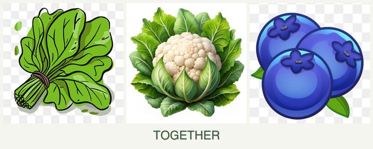 Can you plant spinach, cauliflower and blueberries together?