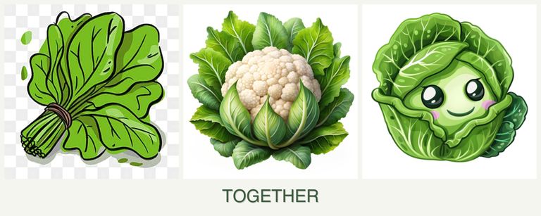 Can you plant spinach, cauliflower and cabbage together?