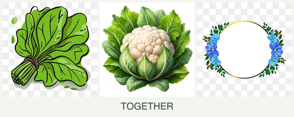 Can you plant spinach, cauliflower and zinnias together?