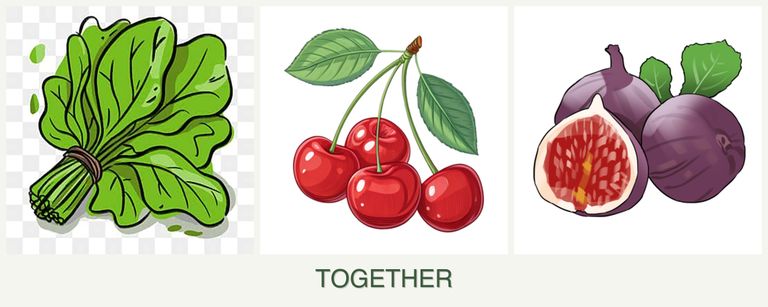Can you plant spinach, cherries and figs together?