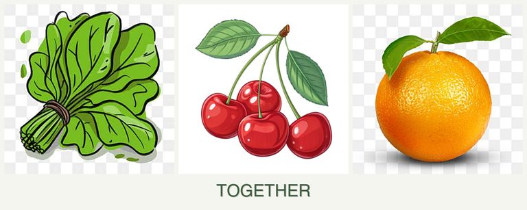 Can you plant spinach, cherries and oranges together?