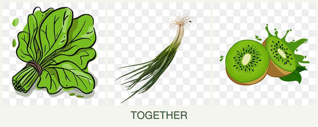 Can you plant spinach, chives and kiwi together?