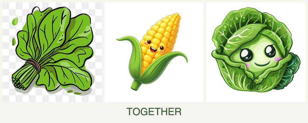 Can you plant spinach, corn and cabbage together?