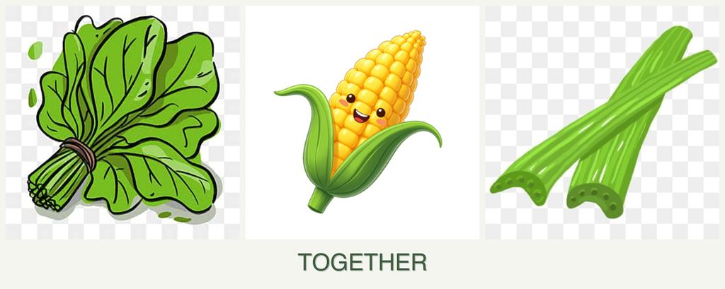 Can you plant spinach, corn and celery together?