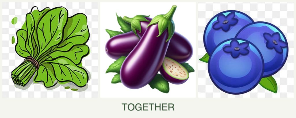 Can you plant spinach, eggplant and blueberries together?