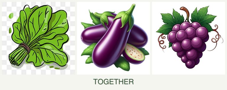 Can you plant spinach, eggplant and grapes together?