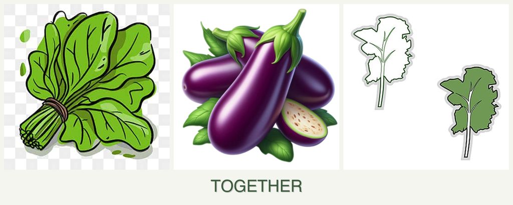 Can you plant spinach, eggplant and kale together?