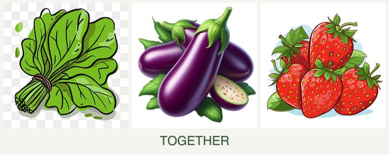 Can you plant spinach, eggplant and strawberries together?