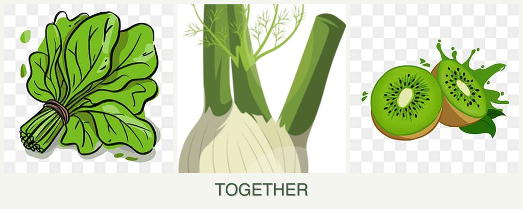 Can you plant spinach, fennel and kiwi together?