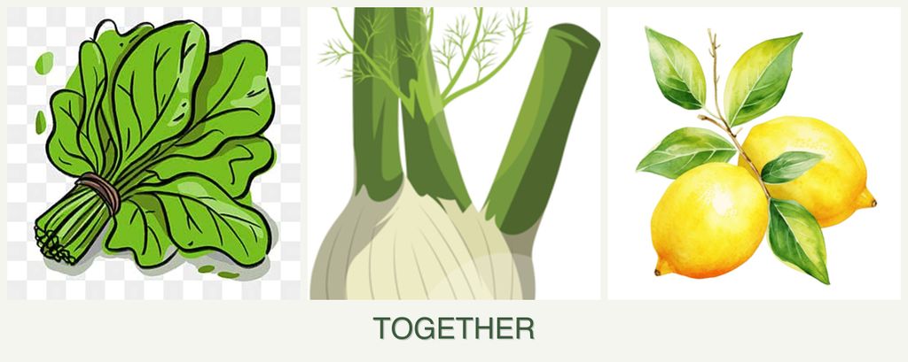 Can you plant spinach, fennel and lemons together?