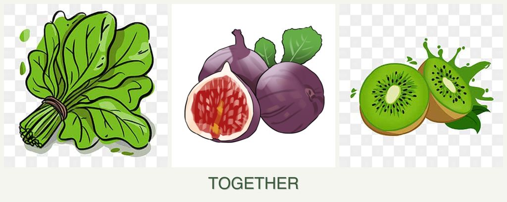 Can you plant spinach, figs and kiwi together?